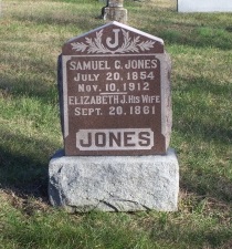 Photo of Jones tombstone