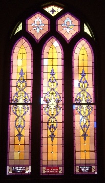 Photo of stained glass window.