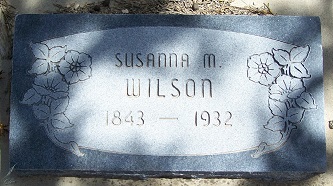 Photo of Susanna's headstone