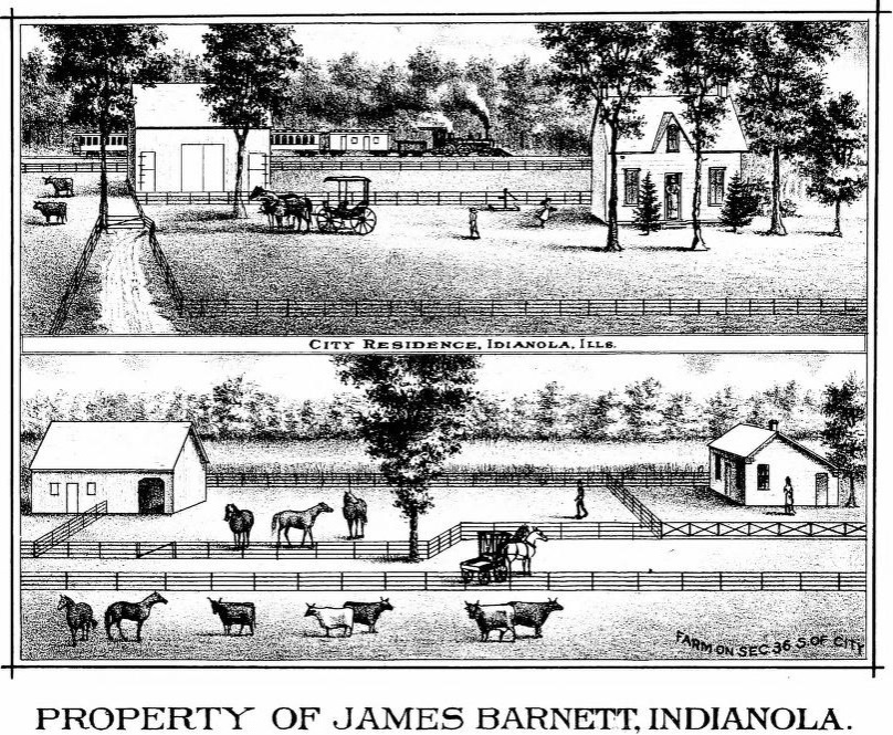 Two sketches showing property of James Barnett.